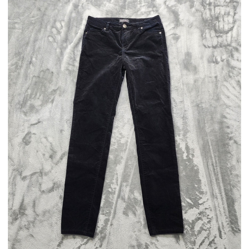 Buffalo David Bitton Jeans Womens 4/27 Black Velvet‎ Marvel Skinny Ankle Stretch